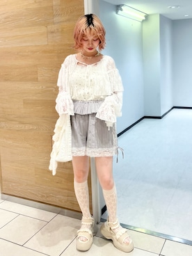 「アイテム（ネックレス）」を使った、sumomoさん（レディース・156cm）の夏コーディネート