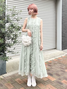 新品 merry jenny フリルロングワンピース ICE airy frillロングワンピース｜メリージェニー（merry jenny