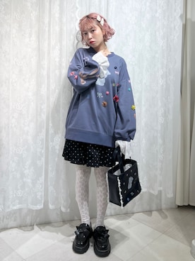 「アイテム（付け襟）」を使った、sumomoさん（レディース・156cm）の秋コーディネート