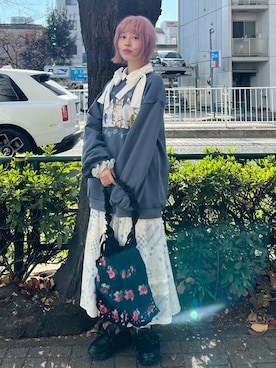 「アイテム（スウェット）」を使った、sumomoさん（レディース・156cm・20代）の冬コーディネート