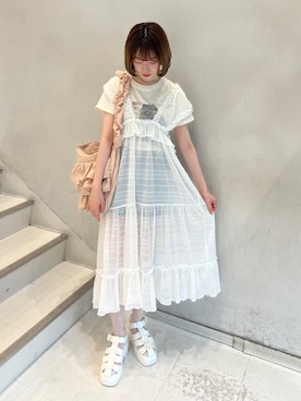 「merry jenny（メリージェニー）のアイテム（アクセサリー）」を使った、sumomoさん（レディース・155cm）の夏コーディネート