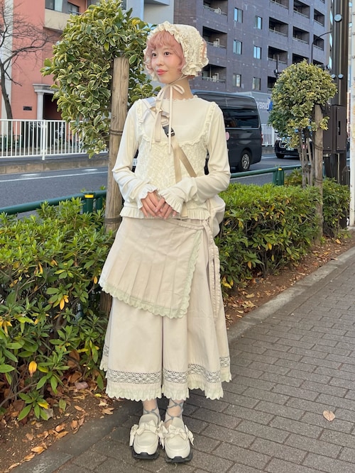 merry jenny（メリージェニー） スカート pleats apron layered skirt