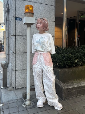 「アイテム（スラックス）」を使った、sumomoさん（レディース・156cm）の夏コーディネート