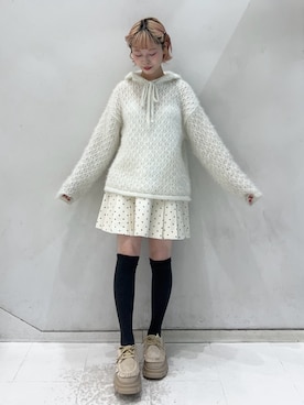 「merry jenny（メリージェニー）のアイテム」を使った、sumomoさん（レディース・156cm）の冬コーディネート