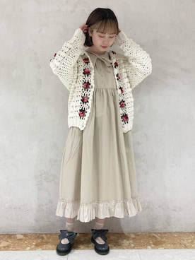 「アイテム（その他シューズ、グレー系）」を使った、sumomoさん（レディース・156cm）の秋コーディネート