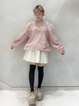 「merry jenny（メリージェニー）のアイテム」を使った、sumomoさん（レディース・156cm）の冬コーディネート