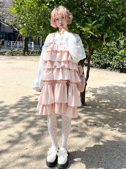 即購入⭕️ merry jenny ホイップクリームミニワンピース ピンク merry jenny（メリージェニー） ワンピース ホイップクリームミニ