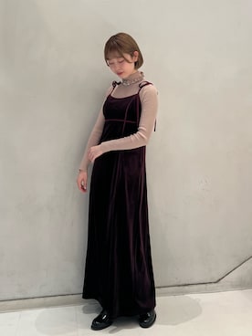 「merry jenny（メリージェニー）のアイテム（ナイロンジャケット）」を使った、sumomoさん（レディース・155cm）の冬コーディネート