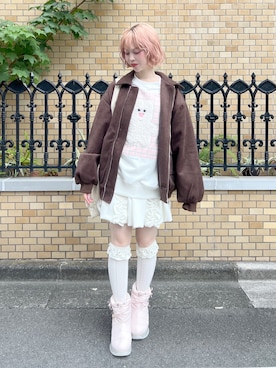 「アイテム（その他アウター）」を使った、sumomoさん（レディース・156cm）の秋コーディネート