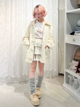 「アイテム（カバーオール）」を使った、sumomoさん（レディース・156cm）の夏コーディネート