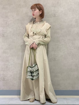 「アイテム（パンプス、グリーン系）」を使った、sumomoさん（レディース・156cm）の夏コーディネート