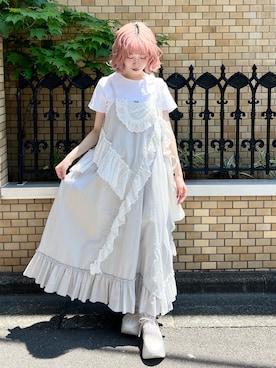 「アイテム（ワンピース/ドレス）」を使った、sumomoさん（レディース・156cm）の夏コーディネート