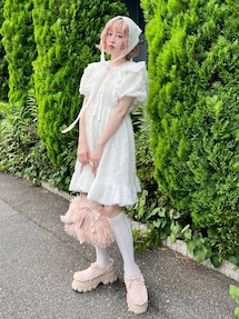 Merry jenny flowerジャガードミニワンピース merry jenny flowerジャガードミニワンピース（アイボリー