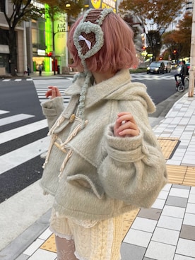 「アイテム（ダッフルコート）」を使った、sumomoさん（レディース・156cm）の秋コーディネート