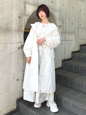 「merry jenny（メリージェニー）のアイテム（ナイロンジャケット）」を使った、sumomoさん（レディース・155cm）の冬コーディネート
