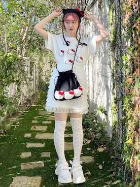 「merry jenny（メリージェニー）のアイテム（ニットキャップ/ビーニー）」を使った、sumomoさん（レディース・155cm）の春コーディネート