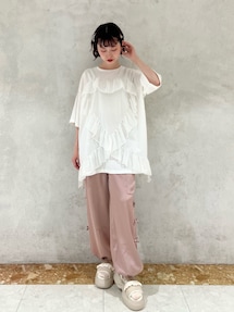 【完売品】merry jenny リボンサテンカーゴパンツ merry jenny リボンサテンカーゴパンツ（ブラック