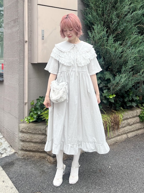 あ*お様 merry jenny メリージェニー bear刺繍シャツワンピース merry jenny（メリージェニー） ワンピース 半袖 bear刺繍シャツ