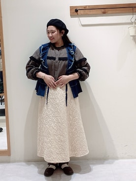 「ゆべしコラボ」｜「アイテム（トップス）」を使った、のざ🌳さん（レディース・164cm）の秋コーディネート