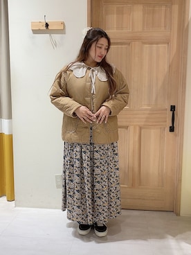 「Samansa Mos2（サマンサ モスモス）のアイテム（ジャケット/アウター）」を使った、のざ🌳さん（レディース・164cm）の秋コーディネート