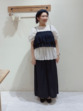 「スカーチョ」｜「アイテム（その他）」を使った、のざ🌳さん（レディース・164cm）の夏コーディネート