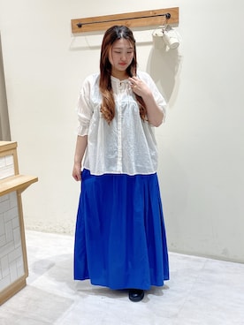 「Samansa Mos2 blue」｜「アイテム（その他）」を使った、のざ🌳さん（レディース・164cm）の春コーディネート