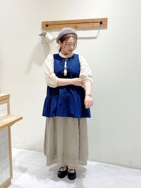 「TSUHARU by Samansa Mos2（ツハルバイサマンサモスモス）のアイテム（スカート）」を使った、のざ🌳さん（レディース・164cm）の夏コーディネート