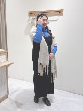 「Samansa Mos2 blue」｜「アイテム（その他）」を使った、のざ🌳さん（レディース・164cm）の冬コーディネート