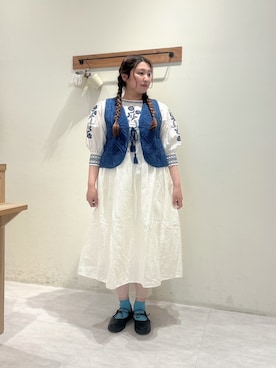 「TSUHARU by Samansa Mos2（ツハルバイサマンサモスモス）のアイテム（ワンピース/ドレス）」を使った、のざ🌳さん（レディース・164cm）の春コーディネート