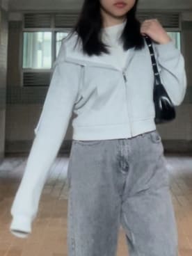 「no brand（ノーブランド）のアイテム（ブルゾン）」を使った、NHYさん（レディース・162cm）の冬コーディネート
