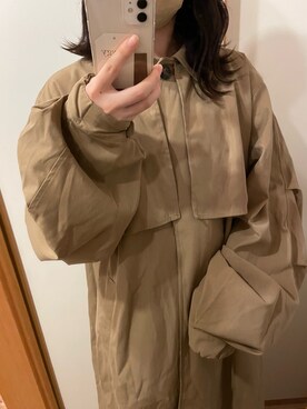 「forksy.（フォルクシー）の【forksy.】３WAYフライヨークステンカラーコート（ステンカラーコート、ベージュ系）」を使った、non.さん（レディース・160cm）の冬コーディネート