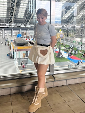 「one after another NICE CLAUP（ワンアフターアナザーナイスクラップ）のアイテム（ニット/セーター）」を使った、muuさん（レディース・155cm）の秋コーディネート