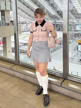「one after another NICE CLAUP（ワンアフターアナザーナイスクラップ）のアイテム（ニット/セーター）」を使った、muuさん（レディース・155cm）の秋コーディネート
