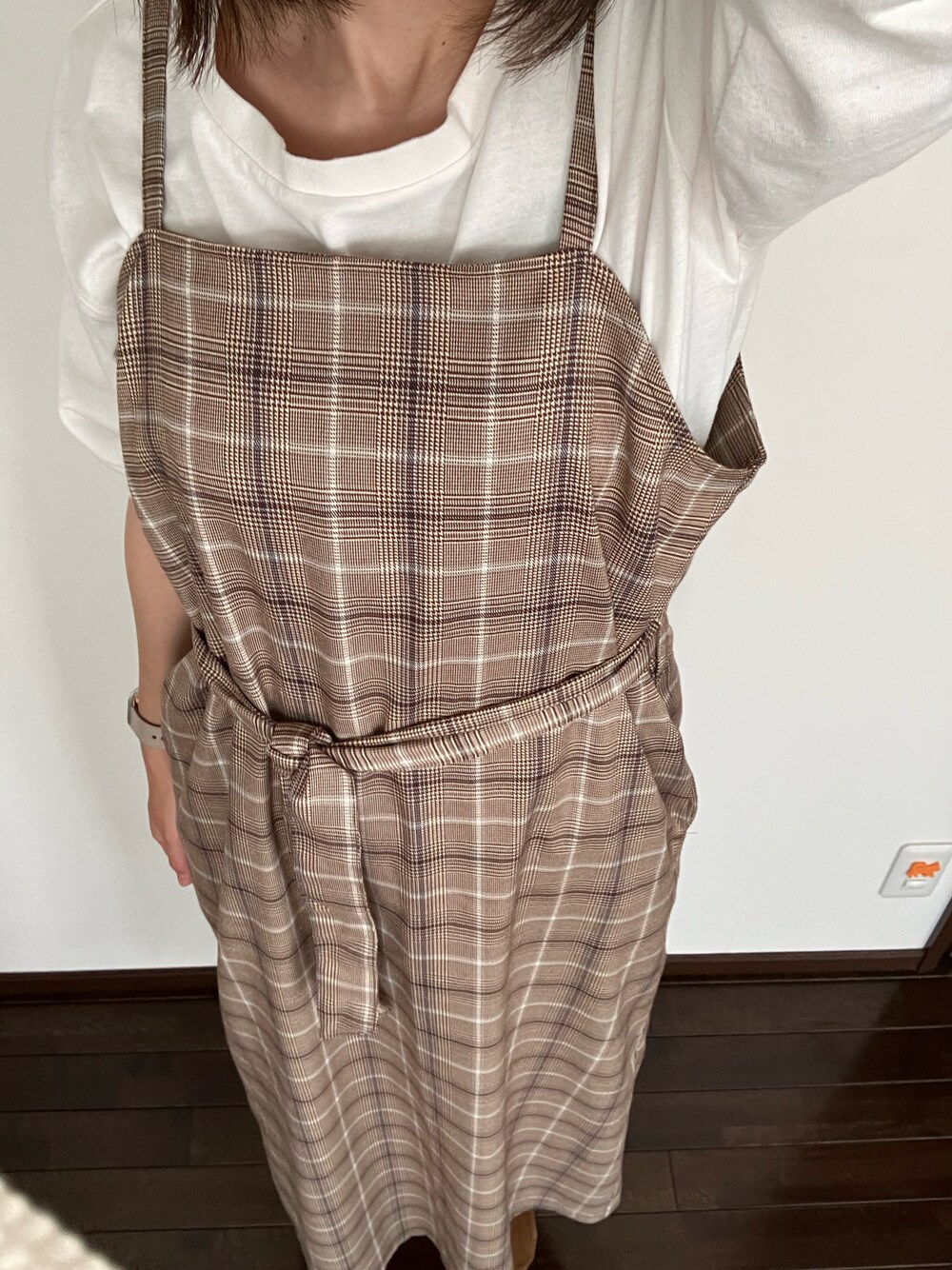 「talbyyumi」｜「しまむらのLサイズ（ワンピース/ドレス、ベージュ系）」を使った、shii__san43さん（キッズ・80cm）の秋コーディネートの1枚目の写真