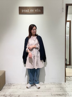 「PUAL CE CIN（ピュアルセシン）のアイテム（ブルゾン）」を使った、suuさん（レディース・157cm）の秋コーディネート