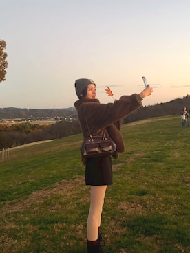 「アイテム（レッグウェア）」を使った、uさん（レディース・157cm・20代）の秋コーディネート