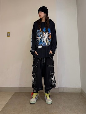 「VETEMENTS(ヴェトモン)のアイテム(Tシャツ/カットソー)」を使った、Shu1749さん(メンズ・182cm)の秋コーディネート