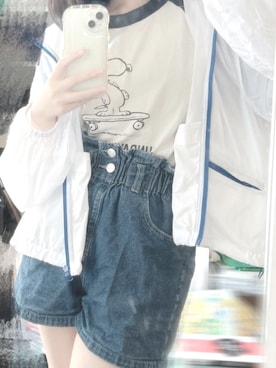 「アイテム（スカジャン）」を使った、kohaさん（レディース・149cm）の夏コーディネート