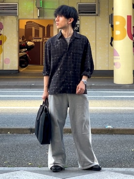 「アイテム（スウェットパンツ）」を使った、Seijiさん（骨格ストレート・メンズ・160cm）の夏コーディネート