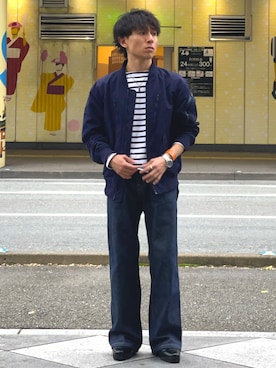 「アイテム（MA-1）」を使った、Seijiさん（メンズ・160cm）の秋コーディネート