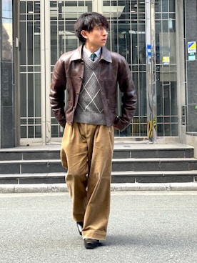 「アイテム（フォーマルスーツ/小物）」を使った、Seijiさん（メンズ・160cm）の秋コーディネート