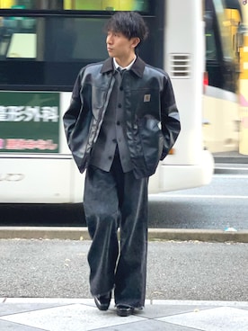 「アイテム（フォーマルスーツ/小物）」を使った、Seijiさん（メンズ・160cm）の秋コーディネート