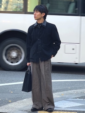 「アイテム（デニムジャケット）」を使った、Seijiさん（メンズ・160cm）の秋コーディネート