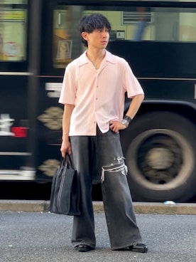 「アイテム（トートバッグ）」を使った、Seijiさん（骨格ストレート・メンズ・160cm）の夏コーディネート