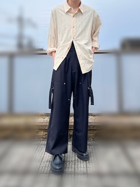 「CASPER JOHN（キャスパージョン）のアイテム（ドレスシューズ）」を使った、KANT.さん（メンズ・171cm）の春コーディネート