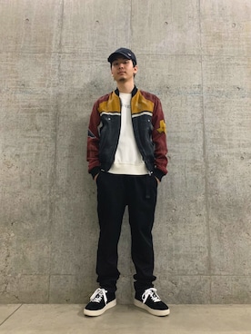 「DIESEL（ディーゼル）のアイテム（ブルゾン）」を使った、KANTAさん（メンズ・180cm）の春コーディネート