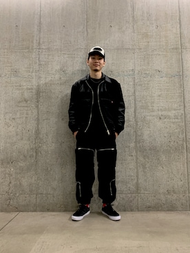 「DIESEL（ディーゼル）のアイテム（ブルゾン）」を使った、KANTAさん（メンズ・180cm）の冬コーディネート