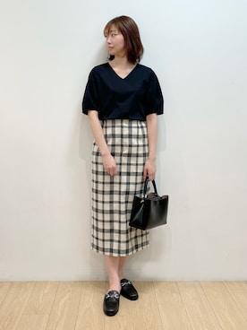 「半袖」｜「アイテム（その他）」を使った、kozueさん（レディース・165cm）の春コーディネート