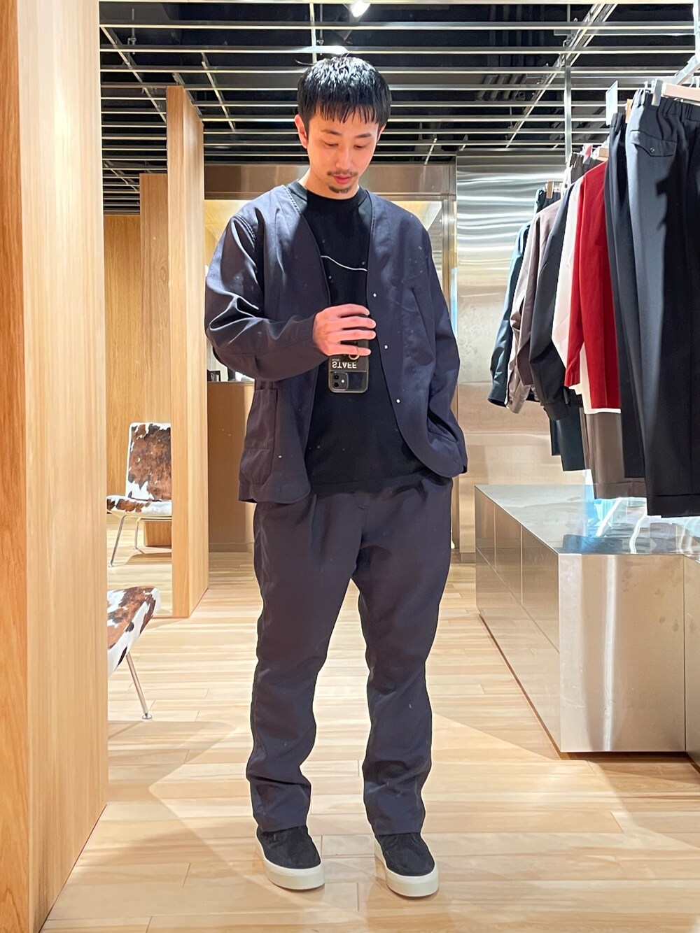nonnative ノーカラージャケット