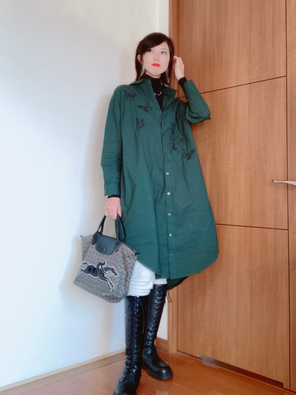 Lynx|LONGCHAMPのトートバッグを使ったコーディネート - WEAR